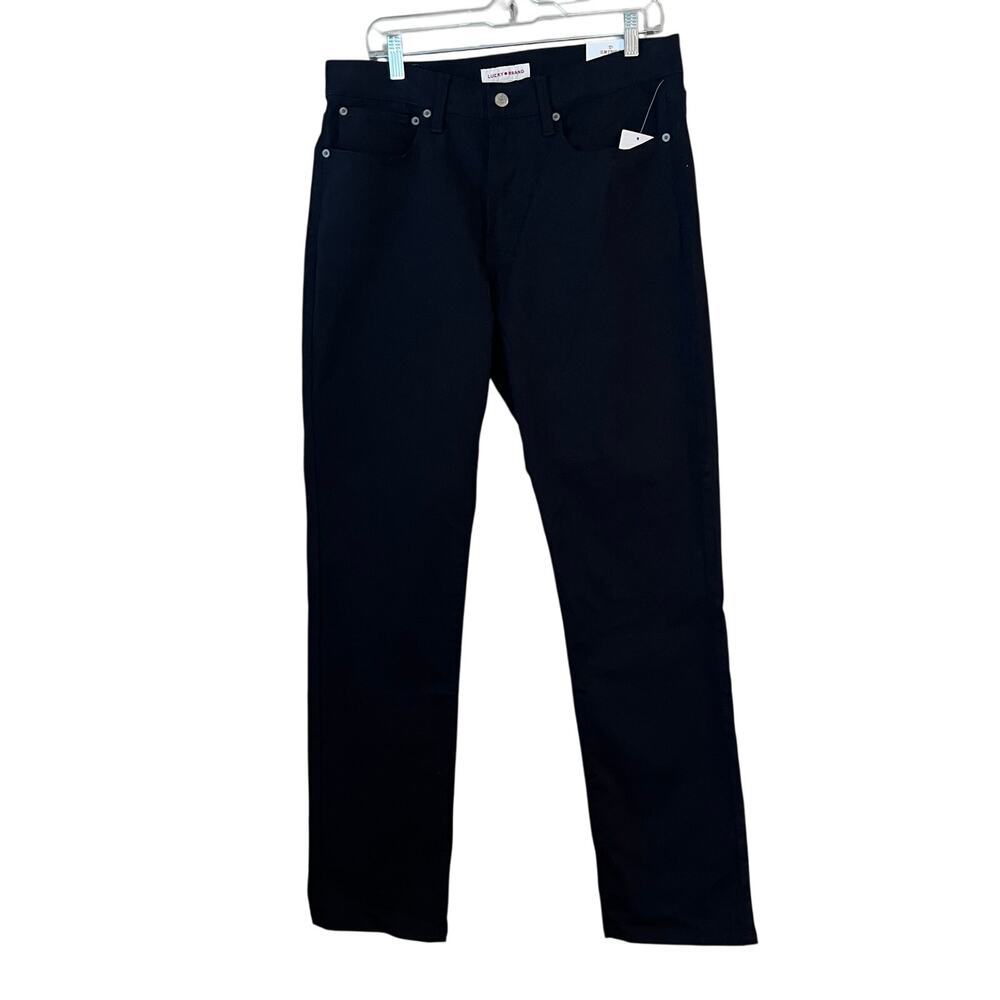 NWT Men’s Lucky Brand Slim Straight Black Pants Jeans Soft Size 32 | 32 New